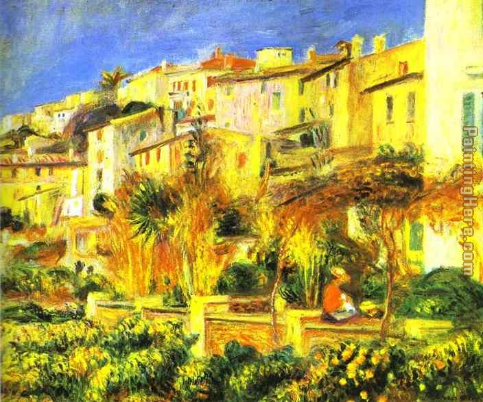 Terrace at Cagnes painting - Pierre Auguste Renoir Terrace at Cagnes art painting